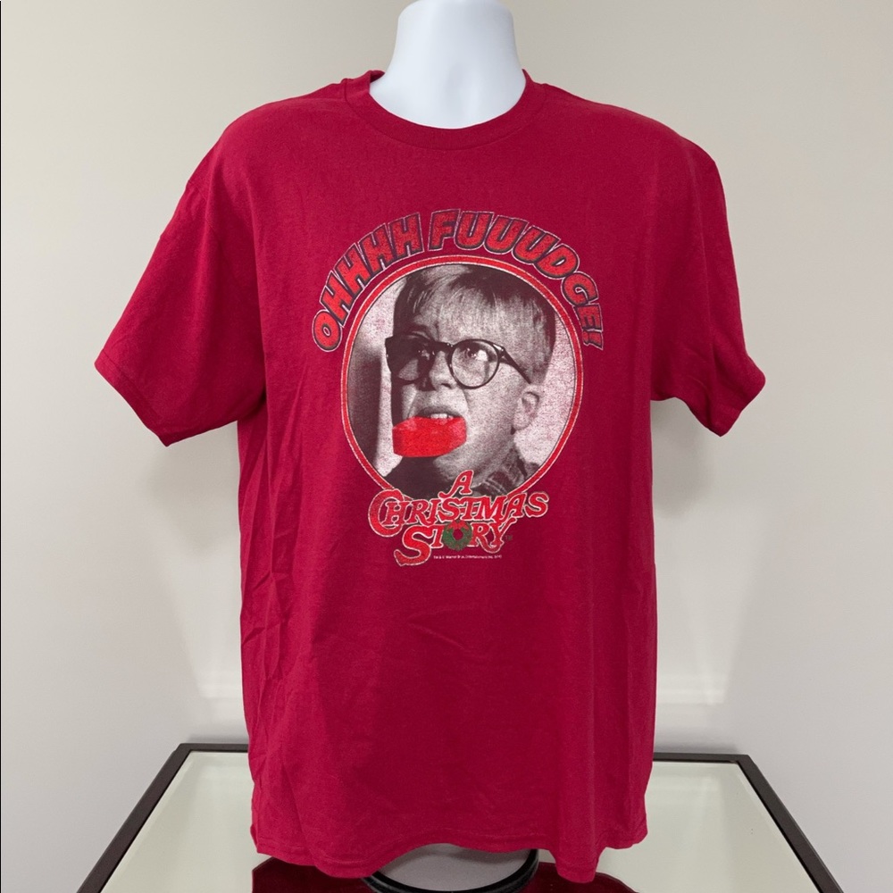 Vintage A Christmas Story Oh Fudge T-Shirt Lg